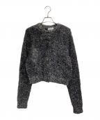 MIESROHEミースロエ）の古着「ラメジャギークルーカーディガン」｜シルバー