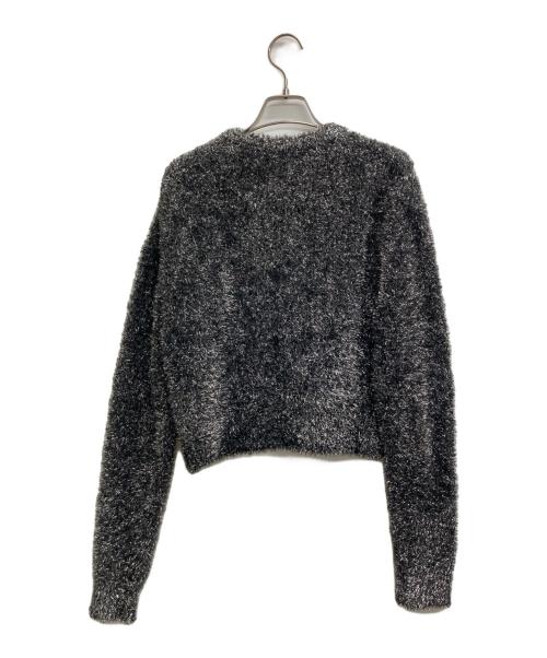 MIESROHE（ミースロエ）MIESROHE (ミースロエ) ラメジャギークルーカーディガン シルバー サイズ:ONE SIZEの古着・服飾アイテム