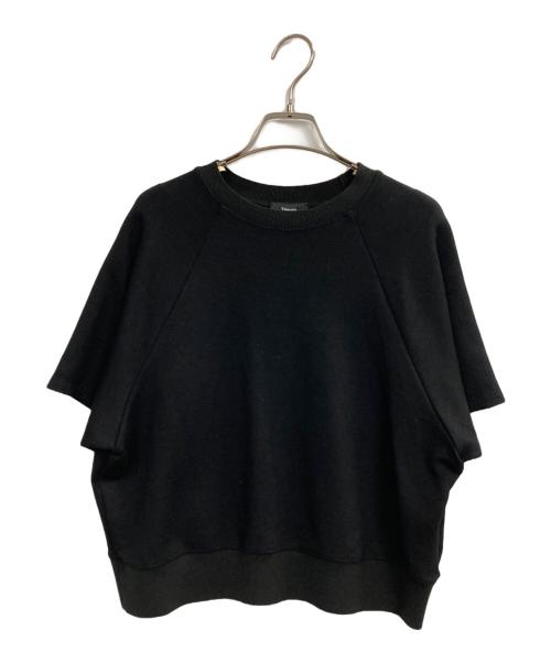 theory（セオリー）theory (セオリー) Double Knit LT N SS Seam Sweatsh ブラック サイズ:Sの古着・服飾アイテム