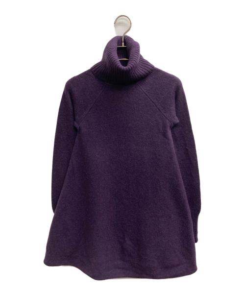 Max Mara Studio（マックスマーラ ストゥディオ）Max Mara Studio (マックスマーラ ストゥディオ) カシミヤハイネックニット パープル サイズ:Sの古着・服飾アイテム
