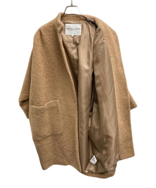 HUNTING WORLD（ハンティングワールド）HUNTING WORLD (ハンティングワールド) ボアコート ベージュ サイズ:Mの古着・服飾アイテム