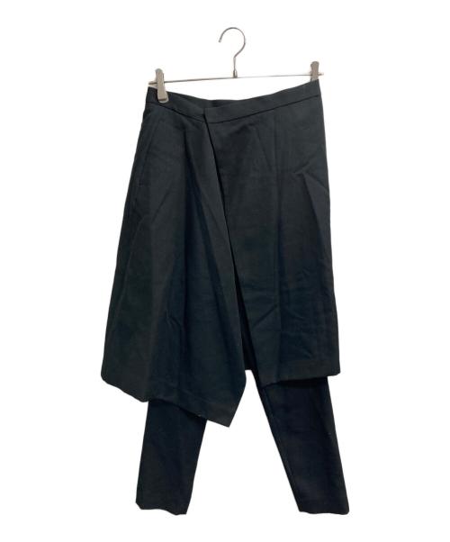 HYKE（ハイク）HYKE (ハイク) レイヤード スカート パンツ ブラック サイズ:1の古着・服飾アイテム