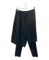 HYKE（ハイク）の古着「レイヤード スカート パンツ」｜ブラック