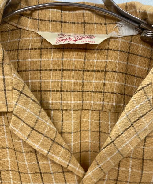 Trophy Clothing（トロフィークロージング）TROPHY CLOTHING (トロフィークロージング) LONG BEACH CHECK SHIRT ベージュ サイズ:14/Sの古着・服飾アイテム
