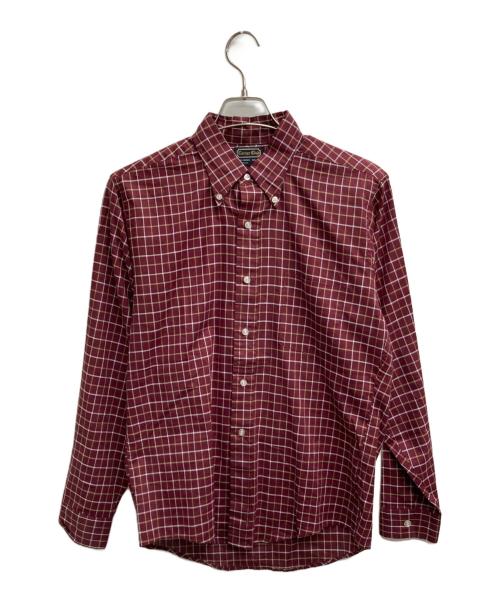 career club（キャリア クラブ）career club (キャリア クラブ) チェックシャツ ブラウン サイズ:Mの古着・服飾アイテム