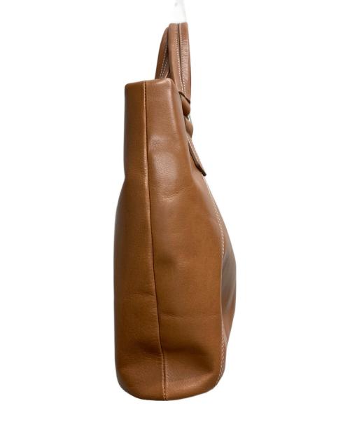 KITAMURA（キタムラ）KITAMURA (キタムラ) レザーハンドバッグ ブラウンの古着・服飾アイテム