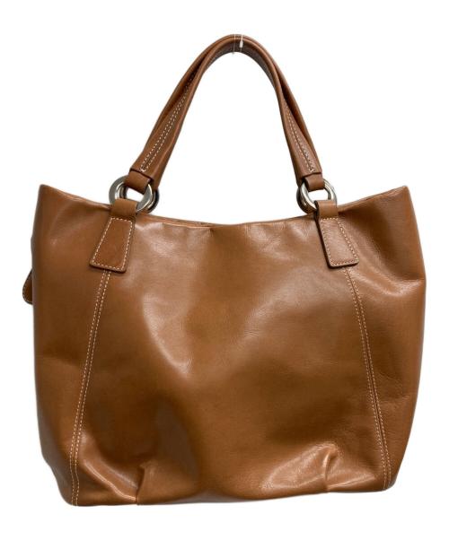 KITAMURA（キタムラ）KITAMURA (キタムラ) レザーハンドバッグ ブラウンの古着・服飾アイテム