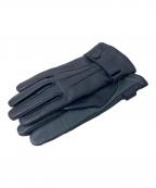 Paul Stuartポールスチュアート）の古着「シープレザーベルテッドグローブ」｜ネイビー