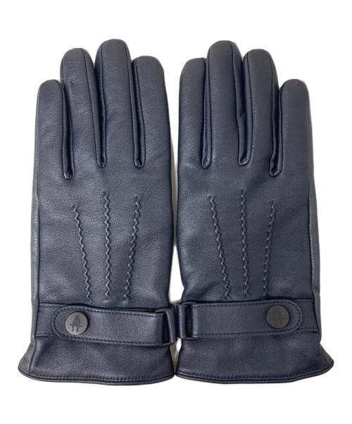 Paul Stuart（ポールスチュアート）Paul Stuart (ポールスチュアート) シープレザーベルテッドグローブ ネイビーの古着・服飾アイテム