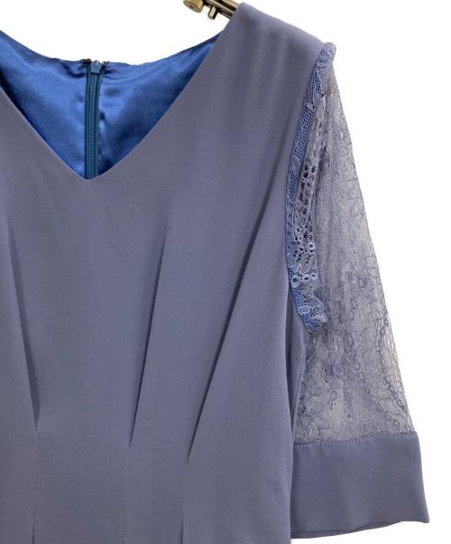 bflat（ビーフラット）bflat (ビーフラット) レース袖セミロング ブルー サイズ:38の古着・服飾アイテム