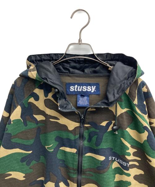 stussy（ステューシー）stussy (ステューシー) カモ柄アノラックパーカー オリーブ×ベージュ サイズ:Lの古着・服飾アイテム