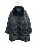BURBERRY LONDONバーバリーロンドン）の古着「ラビットファーダウンコート」｜ブラック