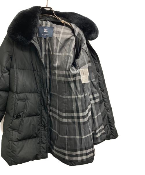 BURBERRY LONDON（バーバリーロンドン）BURBERRY LONDON (バーバリーロンドン) ラビットファーダウンコート ブラック サイズ:40の古着・服飾アイテム