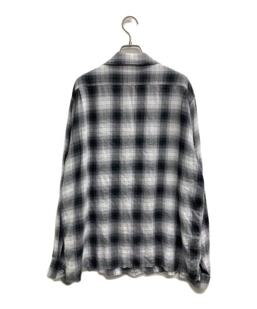 SUGAR CANE（シュガーケーン）SUGAR CANE (シュガーケーン) RAYON OMBRE CHECK OPEN SHIRT（レーヨンオンブレチェックオープンシャツ） グレー サイズ:Lの古着・服飾アイテム