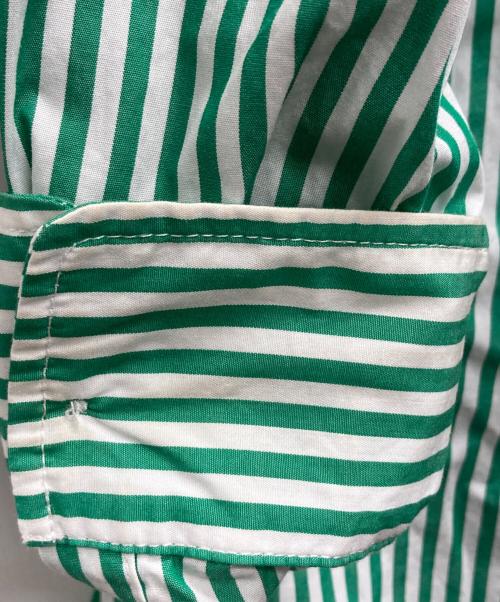 santaku（サンタク）santaku (サンタク) ロンドンストライプシャツ グリーン サイズ:Mの古着・服飾アイテム