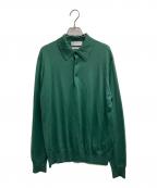 TOMORROW LANDトゥモローランド）の古着「スーパーファインメリノウール ニットポロシャツ」｜グリーン