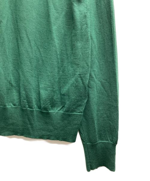 TOMORROW LAND（トゥモローランド）TOMORROW LAND (トゥモローランド) スーパーファインメリノウール ニットポロシャツ グリーン サイズ:Lの古着・服飾アイテム