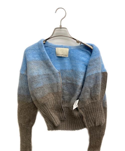TELOPLAN（テーロプラン）TELOPLAN (テーロプラン) Atitaya Colour Gradient Knit（アティタヤカラーグラディエントニット） スカイブルー サイズ:Fの古着・服飾アイテム