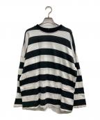 ASKKNYアスクニューヨーク）の古着「STRIPE LONG Tシャツ」｜ホワイト×ブラック