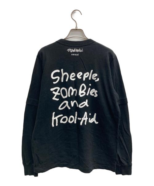 sacai（サカイ）sacai (サカイ) MADSAKI L/S T-Shirt ブラック サイズ:表記無し（実寸サイズをご確認ください）の古着・服飾アイテム