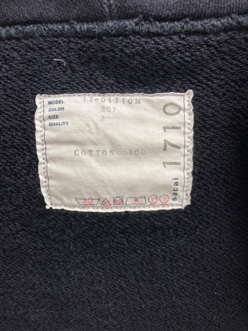 sacai（サカイ）sacai (サカイ) W ZIP PARKA（ダブル　ジップ　パーカー） ネイビー サイズ:２の古着・服飾アイテム
