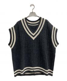 nest Robe（ネストローブ）の古着「ラムウールニットチルデンベスト」｜グレー