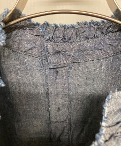 nest Robe（ネストローブ）nest Robe (ネストローブ) ダンガリーフレアブラウス インディゴ サイズ:FREEの古着・服飾アイテム