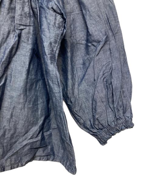 nest Robe（ネストローブ）nest Robe (ネストローブ) ダンガリーフレアブラウス インディゴ サイズ:FREEの古着・服飾アイテム