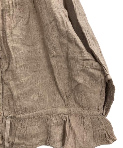 nest Robe（ネストローブ）nest Robe (ネストローブ) パナマワッシャー ブラウス ベージュ サイズ:Fの古着・服飾アイテム