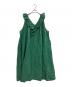 nest Robe（ネストローブ）の古着「リネンフリルノースリーブドレス」｜グリーン