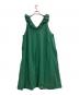 nest Robe (ネストローブ) リネンフリルノースリーブドレス グリーン サイズ:F：13000円