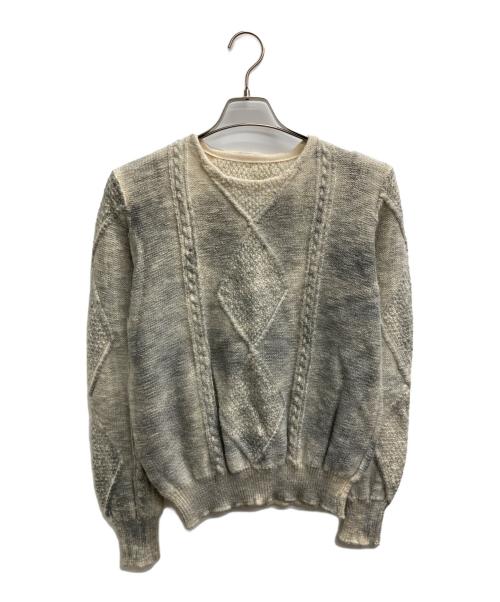 MM6 Maison Margiela（エムエムシックスメゾンマルジェラ）MM6 Maison Margiela (エムエムシックスメゾンマルジェラ) ケーブルニットセーター ベージュ サイズ:Mの古着・服飾アイテム