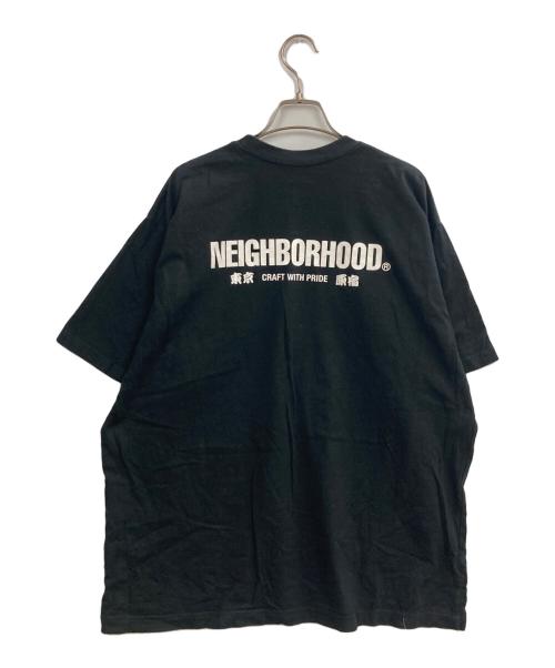 NEIGHBORHOOD（ネイバーフッド）NEIGHBORHOOD (ネイバーフッド) ロゴプリントTシャツ ブラック サイズ:Lの古着・服飾アイテム
