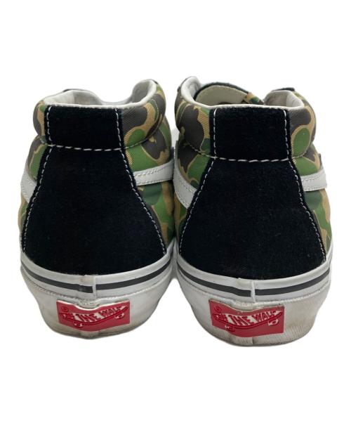 VANS（ヴァンズ）VANS (バンズ) A BATHING APE (ア ベイシング エイプ) Vans x Bape SK-8 Mid 'Camo' オリーブ サイズ:25の古着・服飾アイテム