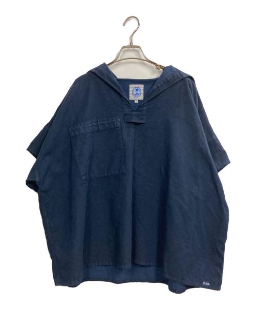 LE GLAZIK（ル グラジック）LE GLAZIK (ル グラジック) ハーフスリーブスモック ネイビー サイズ:38の古着・服飾アイテム