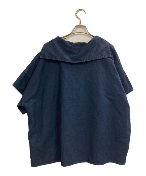 LE GLAZIK（ル グラジック）LE GLAZIK (ル グラジック) ハーフスリーブスモック ネイビー サイズ:38の古着・服飾アイテム