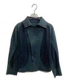 ISSEY MIYAKE（イッセイミヤケ）の古着「WOOL LIKE FLAT TUCK（ウール　ライク　フラット　タック）」｜グレー×ブラック