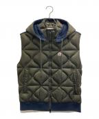 MONCLERモンクレール）の古着「MAGLIA 切替ダウンベスト」｜カーキ