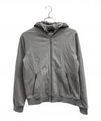 PRADAプラダ）の古着「ナイロン切り替え ジップアップパーカー」｜グレー