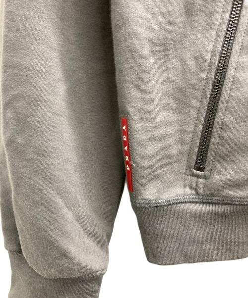 PRADA（プラダ）PRADA (プラダ) ナイロン切り替え ジップアップパーカー グレー サイズ:Mの古着・服飾アイテム