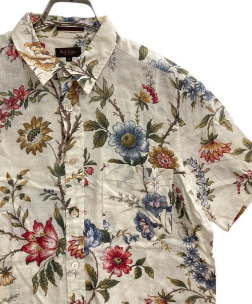Paul Smith COLLECTION（ポールスミス コレクション）Paul Smith COLLECTION (ポールスミス コレクション) 花柄リネンシャツ ベージュ サイズ:Sの古着・服飾アイテム