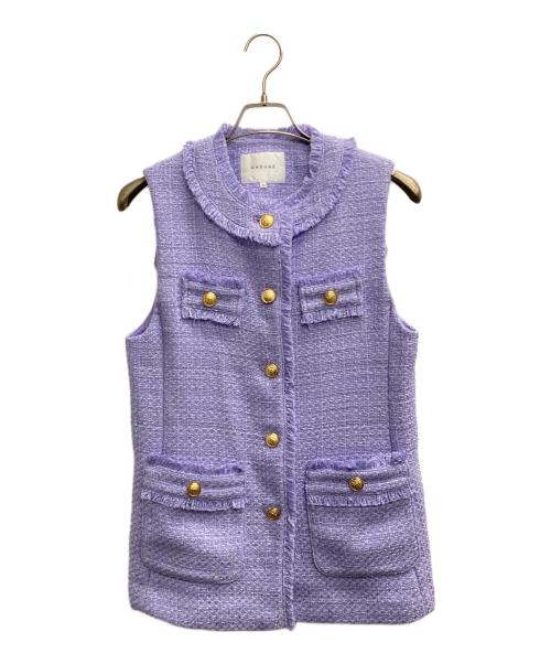 CADUNE（カデュネ）CADUNE (カデュネ) ツイードジレ ラベンダー サイズ:38の古着・服飾アイテム