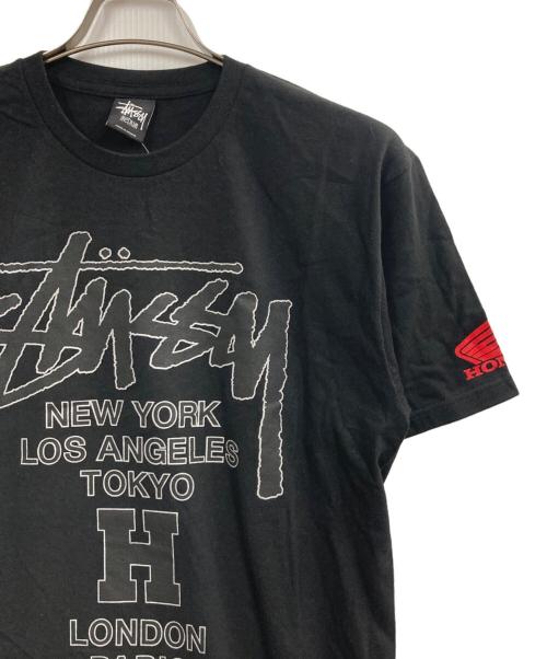 stussy（ステューシー）stussy (ステューシー) HONDA (ホンダ) コラボTシャツ ブラック サイズ:M 未使用品の古着・服飾アイテム