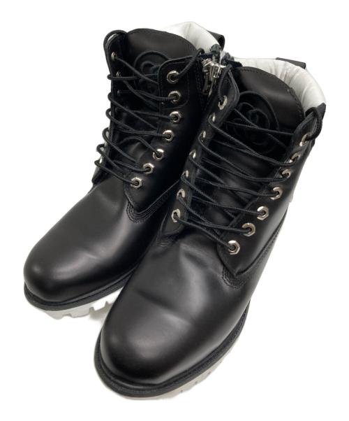 stussy（ステューシー）stussy (ステューシー) Timberland (ティンバーランド) 6INCH PREMIUM BOOTS（６インチ　プレミアム　ブーツ） ホワイト×ブラック サイズ:８.5の古着・服飾アイテム