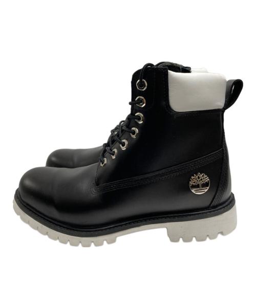 stussy（ステューシー）stussy (ステューシー) Timberland (ティンバーランド) 6INCH PREMIUM BOOTS（６インチ　プレミアム　ブーツ） ホワイト×ブラック サイズ:８.5の古着・服飾アイテム