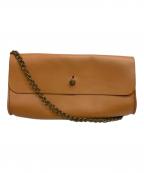 Mimiミミ）の古着「レザーショルダーバッグ」｜ブラウン