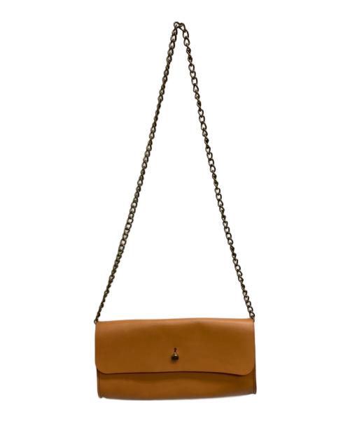 Mimi（ミミ）Mimi (ミミ) レザーショルダーバッグ ブラウンの古着・服飾アイテム