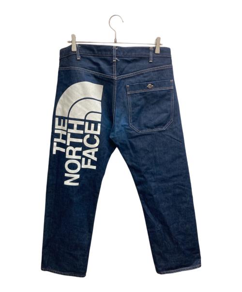 THE NORTH FACE（ザ ノース フェイス）THE NORTH FACE (ザ ノース フェイス) JUNYA WATANABE MAN (ジュンヤワタナベマン) バックロゴプリント デニムパンツ ネイビー サイズ:Lの古着・服飾アイテム