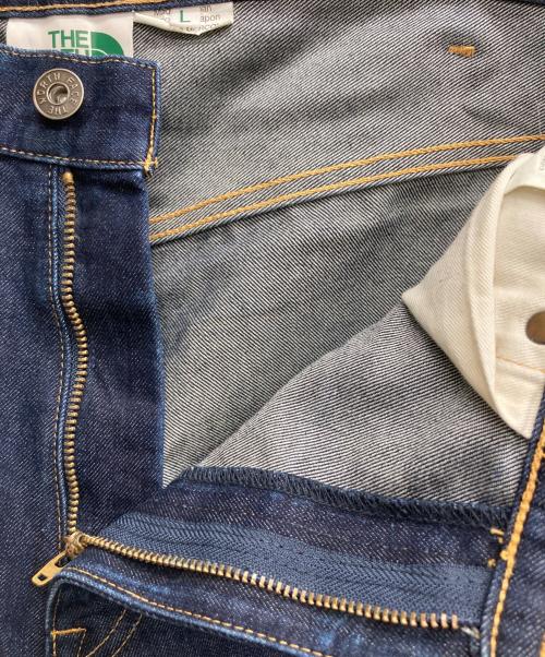 THE NORTH FACE（ザ ノース フェイス）THE NORTH FACE (ザ ノース フェイス) JUNYA WATANABE MAN (ジュンヤワタナベマン) バックロゴプリント デニムパンツ ネイビー サイズ:Lの古着・服飾アイテム