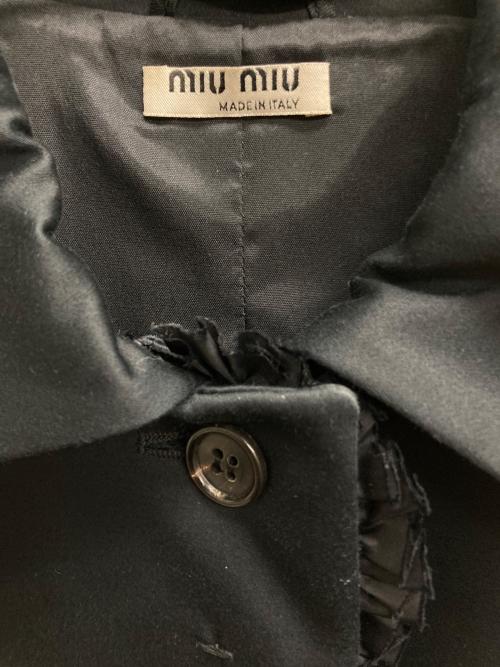 MIU MIU（ミュウミュウ）MIU MIU (ミュウミュウ) コート ブラック サイズ:38の古着・服飾アイテム